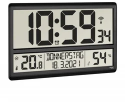 TFA Nástenné hodiny s vnútornou teplotou a vlhkosťou TFA60.4520.01