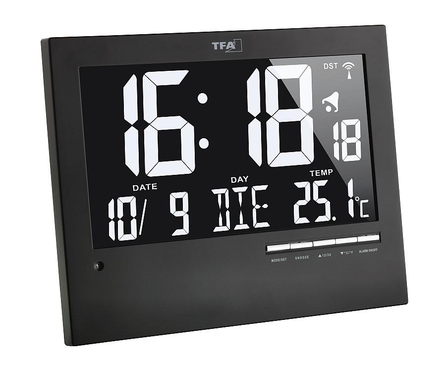 TFA rádiom riadené nástenné hodiny so slovenčinou a automatickým podsvietením - 60.4508 TFA60.4508