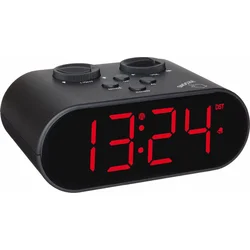 TFA rádiom riadený budík s USB výstupom 60.2551.01 ELLYPSE - čierny TFA60.2551.01