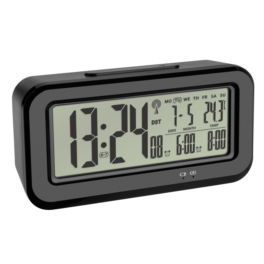TFA rádiom riadený digitálny budík s automatickým podsvietením 60.2554.01 BOXX TFA60.2554.01