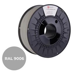 Tisková struna (filament) C-TECH PREMIUM LINE, PLA, bílý hliník, RAL9006, 1,75mm, 1kg