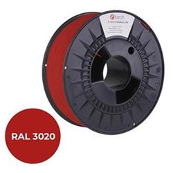 Tisková struna (filament) C-TECH PREMIUM LINE, PLA, dopravní červená, RAL3020, 1,75mm, 1kg