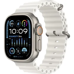 Titánové puzdro Apple Watch Ultra 2 49 mm s bielym oceánskym remienkom