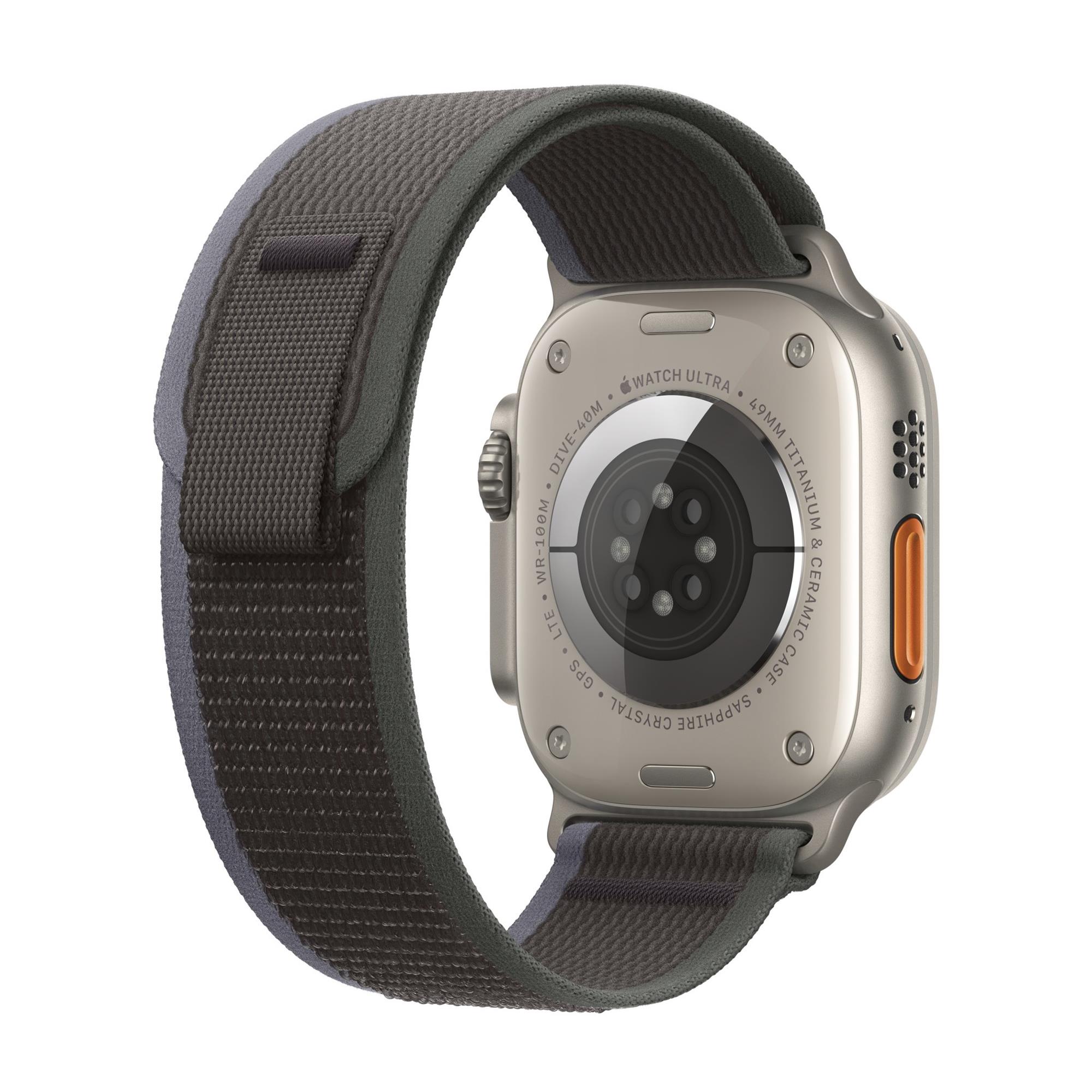 Titánové puzdro Apple Watch Ultra 2 49 mm s čiernym a modrým ťahom - M/L