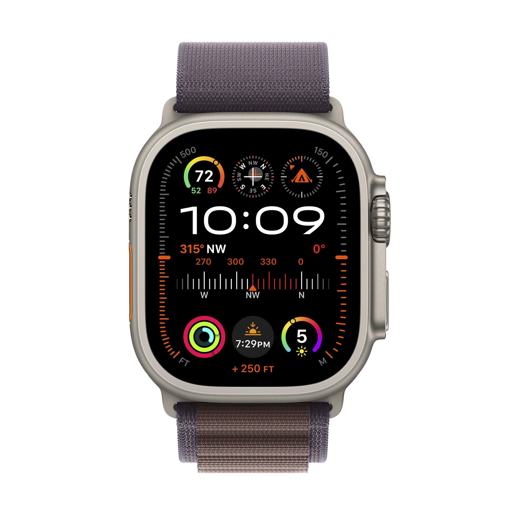 Titánové puzdro Apple Watch Ultra 2 49 mm s napínačom Indigo Alpine - Malé