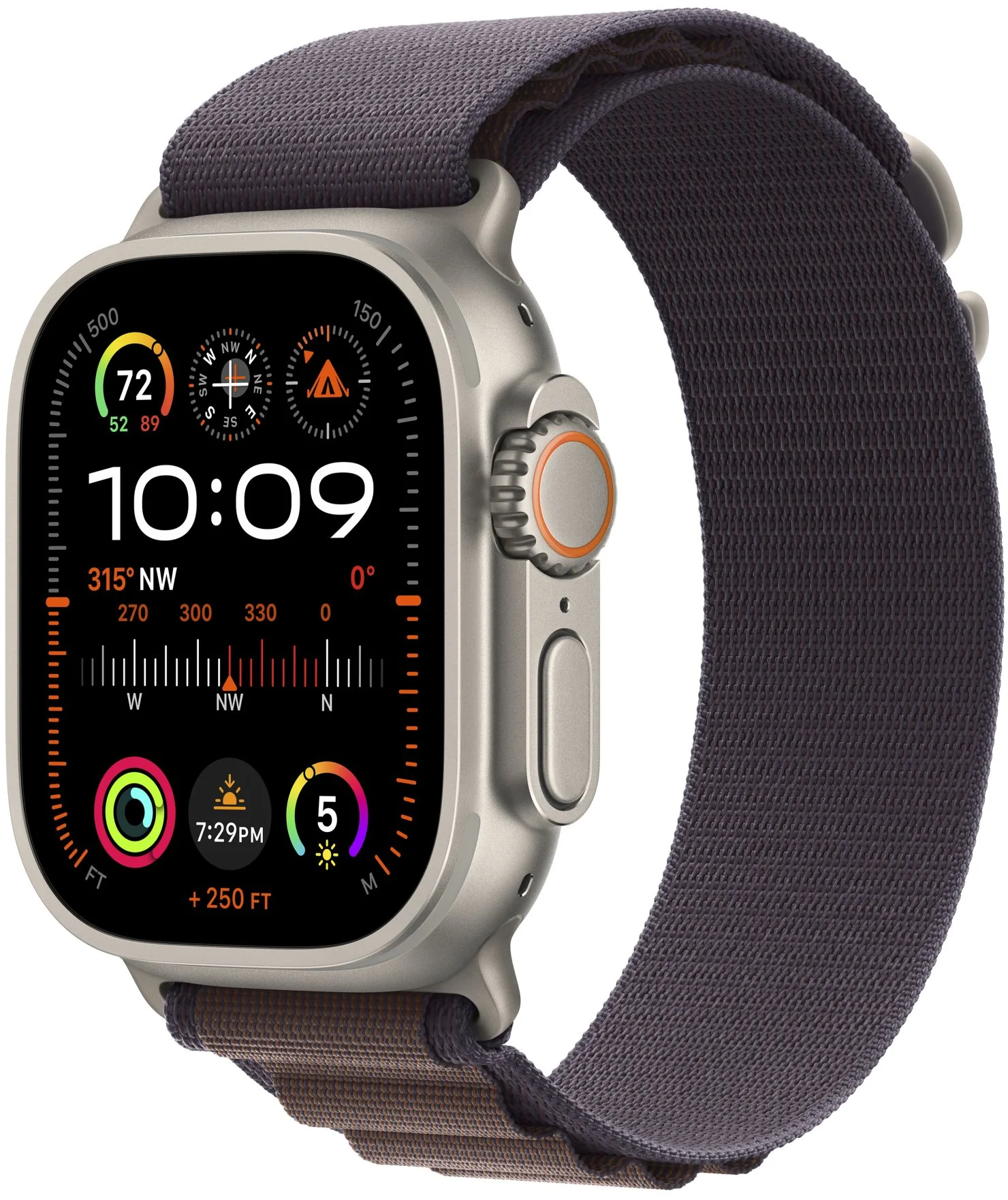 Titánové puzdro Apple Watch Ultra 2 49 mm s napínačom Indigo Alpine - Malé