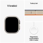 Titánové puzdro Apple Watch Ultra 2 49 mm s oranžovým a béžovým ťahom - M/L