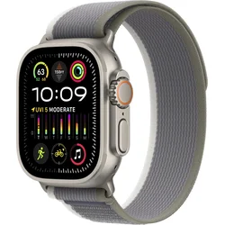 Titánové puzdro Apple Watch Ultra 2 49 mm so zeleno-šedým ťahom - S/M