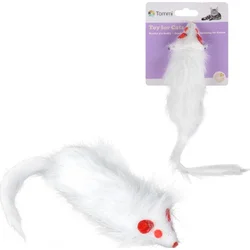 Tommi Myš bílá chlupatá 15cm