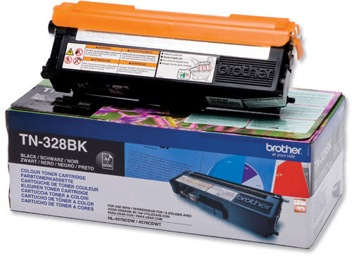 Toner Brother TN-328BK, čierny (6.000 strán) - originálny