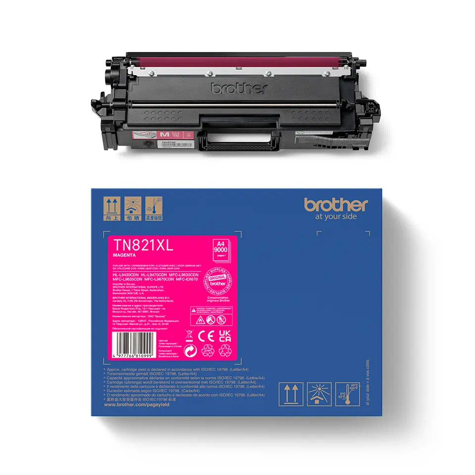 Toner Brother TN-821XLM purpurový (9000 strán) - originálny