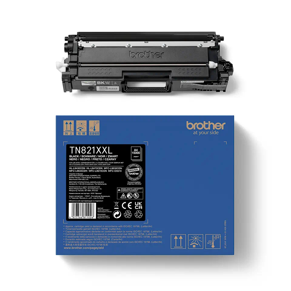 Toner Brother TN-821XXLBK, čierny (15000 strán) - originálny