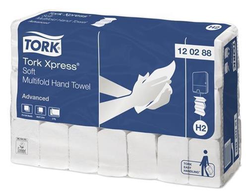 TORK Papírové ručníky "Xpress® Soft Multifold", bílá, skládané, 2vrstvé, H2 systém