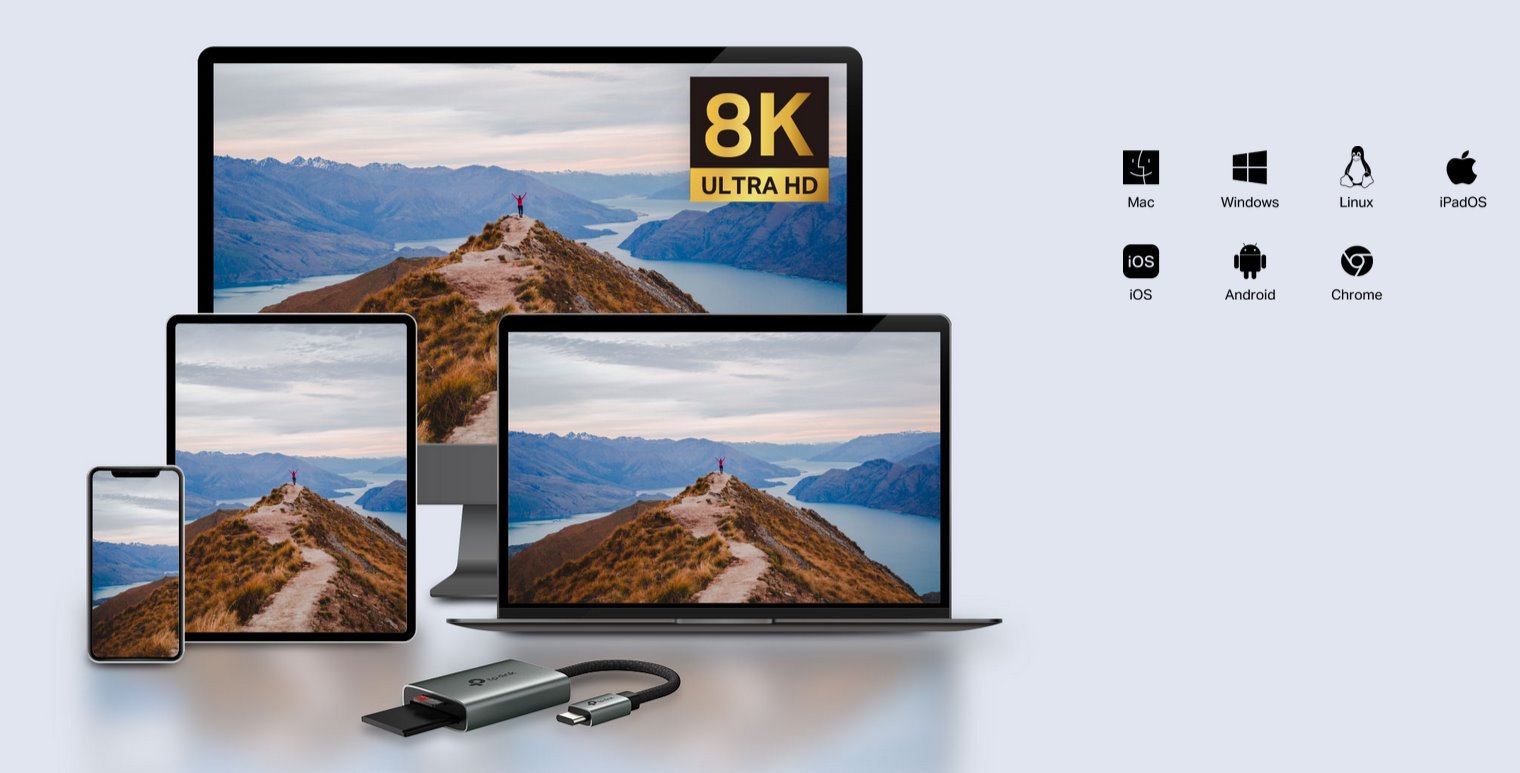 TP-Link UA440C, čítačka pamäťových kariet SD a microSD s rozhraním USB-C