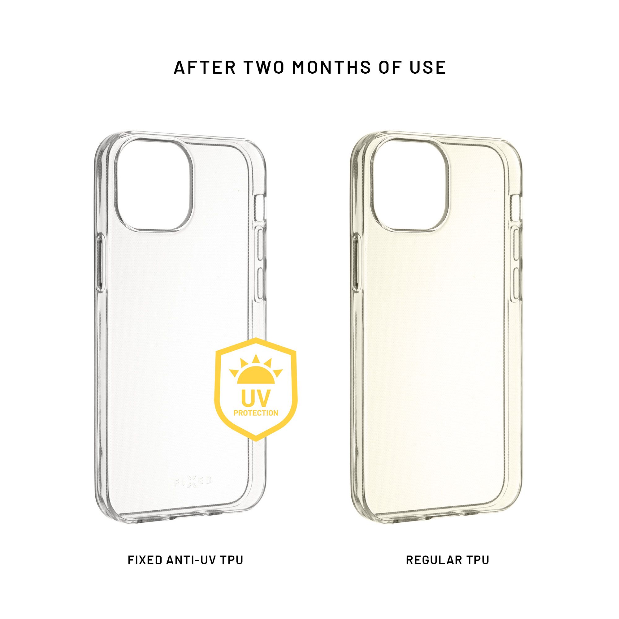 TPU gélové puzdro FIXED Slim AntiUV pre Samsung Galaxy S23, číre