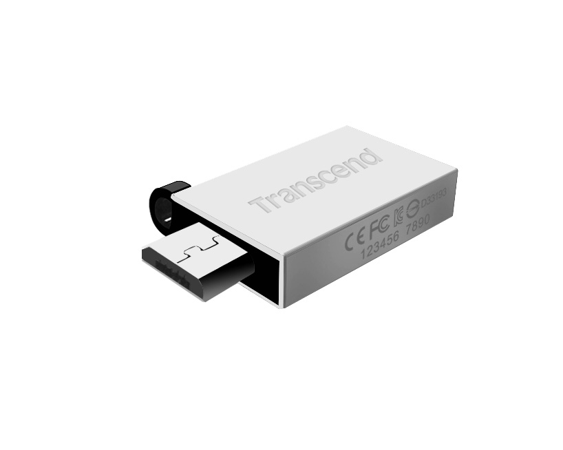 Transcend JetFlash 380 32GB OTG stříbrný
