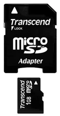 Transcend microSD 1GB + adaptér
