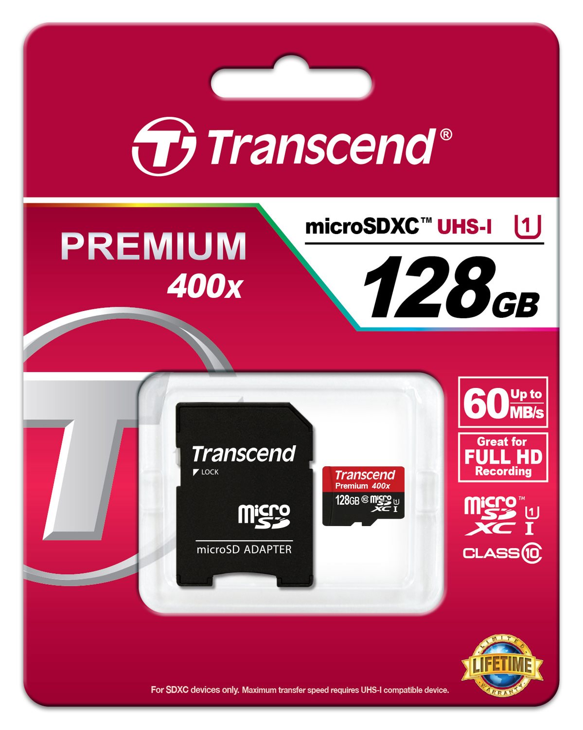 Transcend microSDXC Premium, 128GB