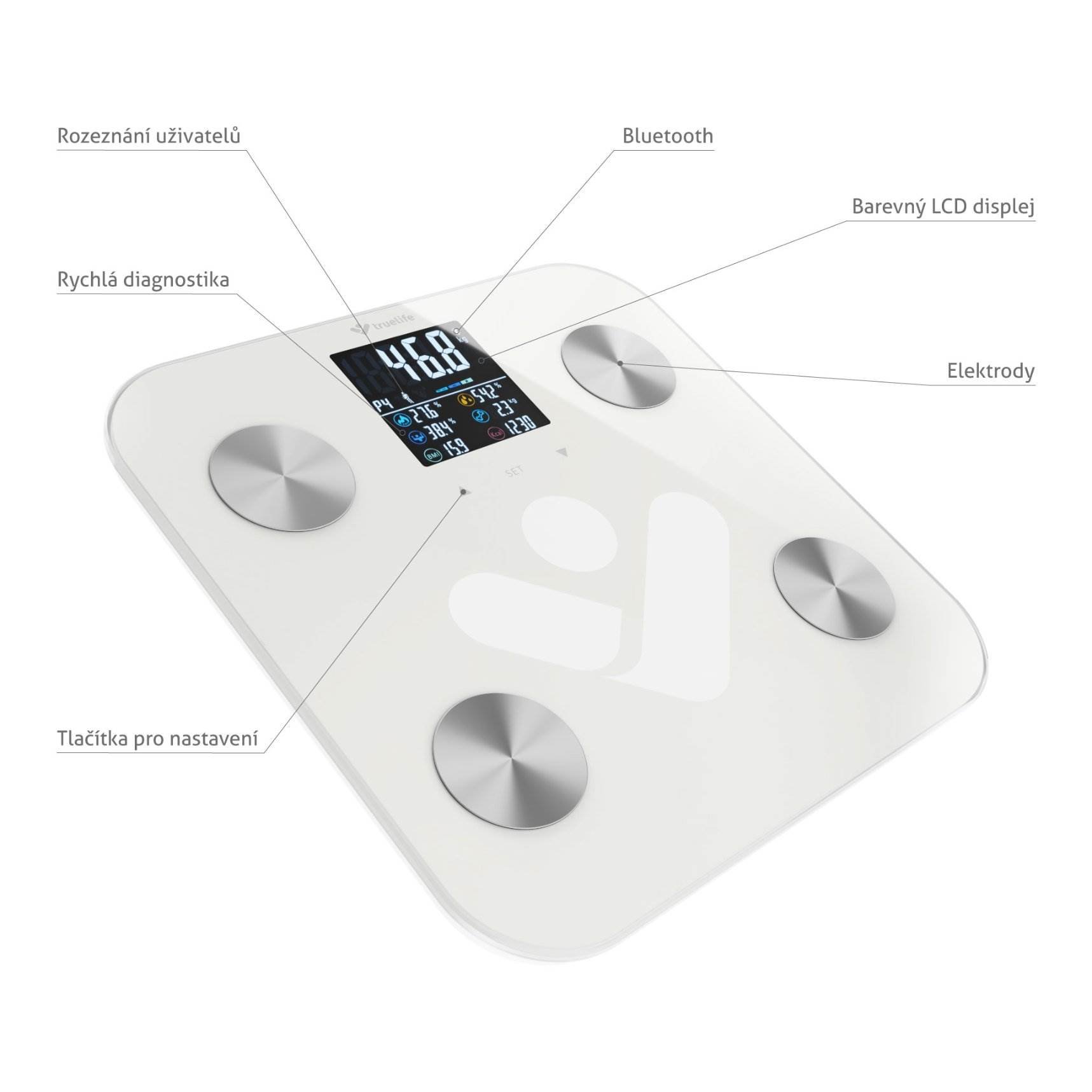 TrueLife FitScale W6 BT, bílá