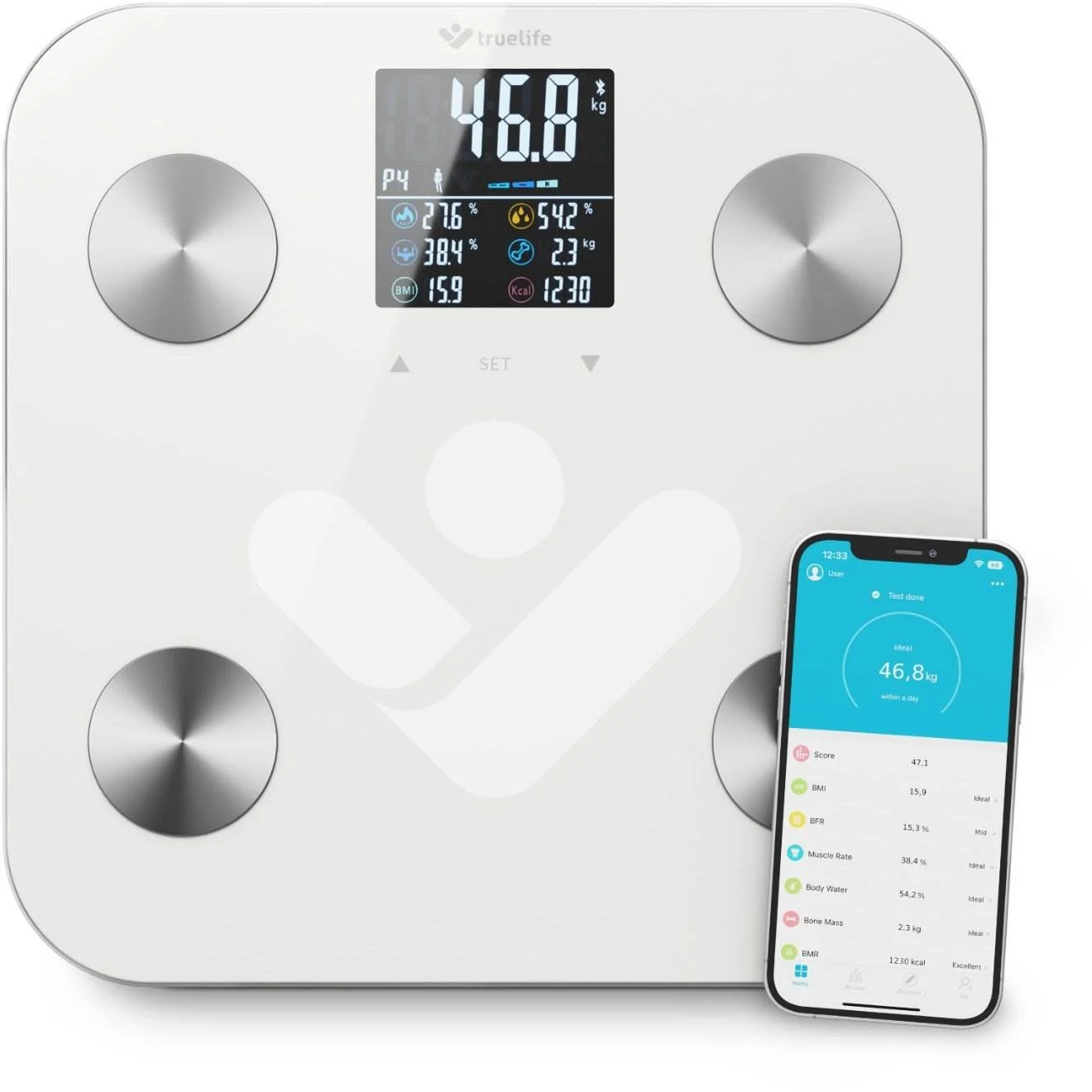 TrueLife FitScale W6 BT, bílá