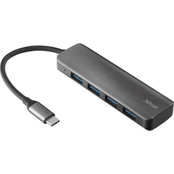 Trust Halyx Aluminium USB-C - 4-Port USB-A 3.2 Hub