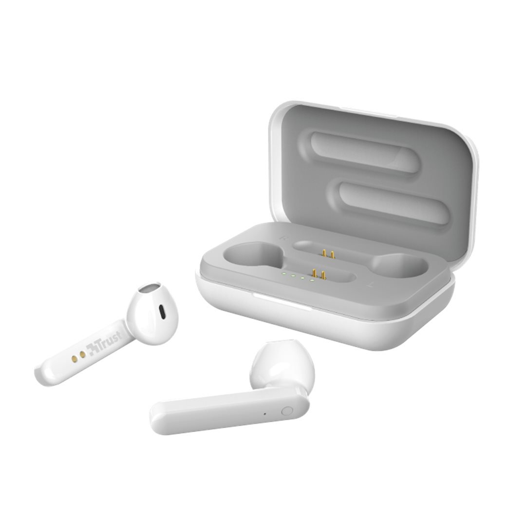 Trust Primo Touch Bluetooth Wireless Earphones, bílá