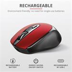 Trust Zaya Rechargeable Wireless Mouse, červená 24019