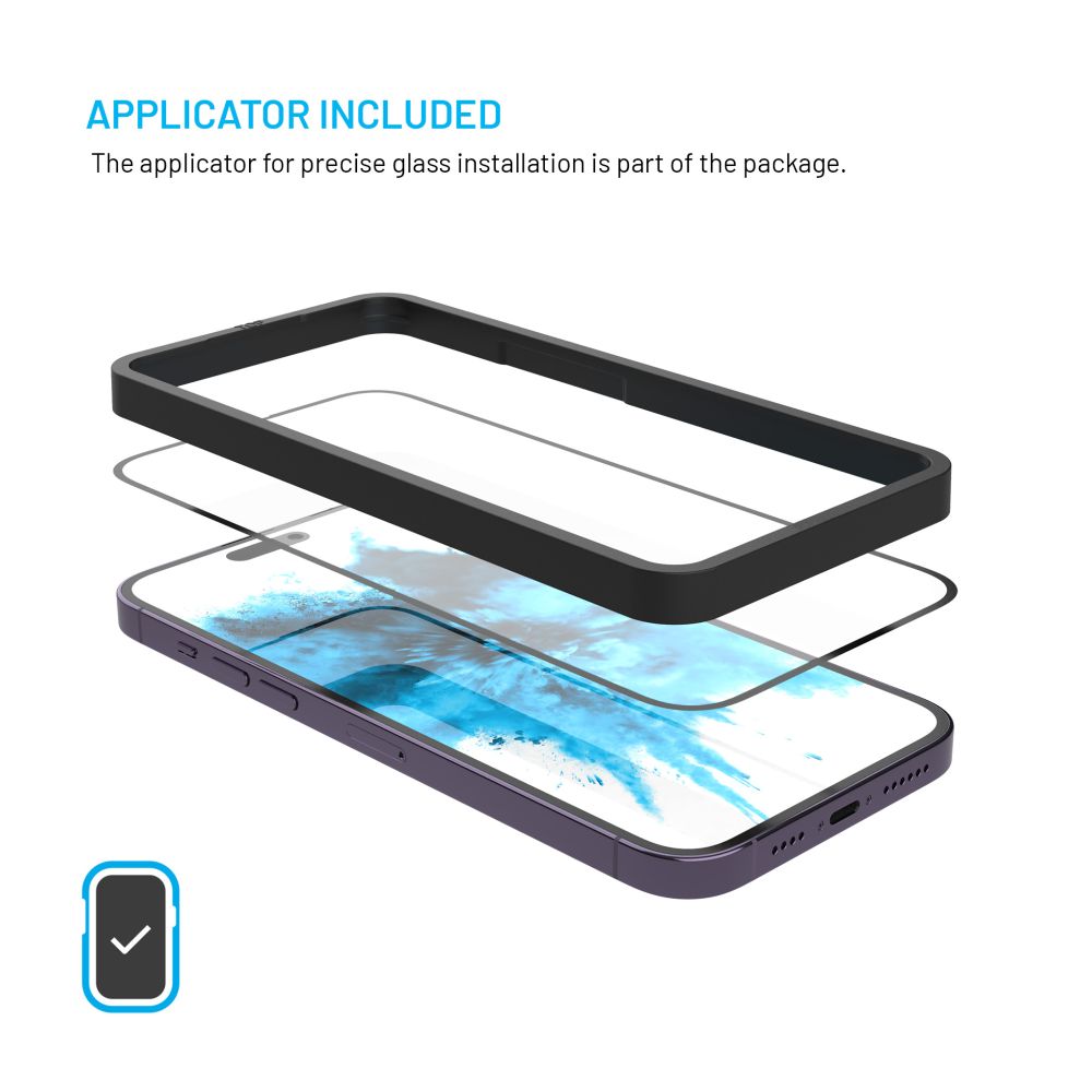 Tvrzené sklo FIXED Full-Cover s aplikátorem pro Apple iPhone 17 Pro, 2ks, černé