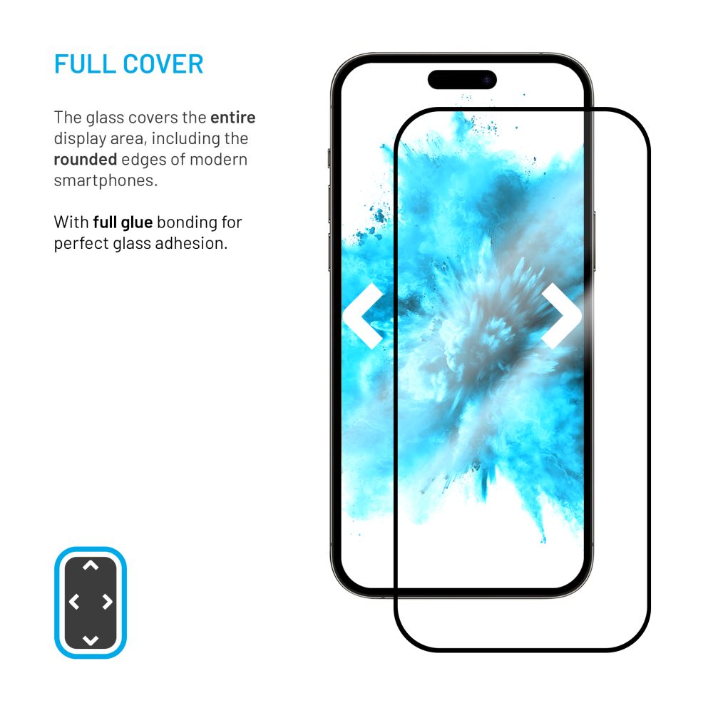 Tvrzené sklo FIXED Full-Cover s aplikátorem pro Apple iPhone 17 Pro Max, 2ks, černé