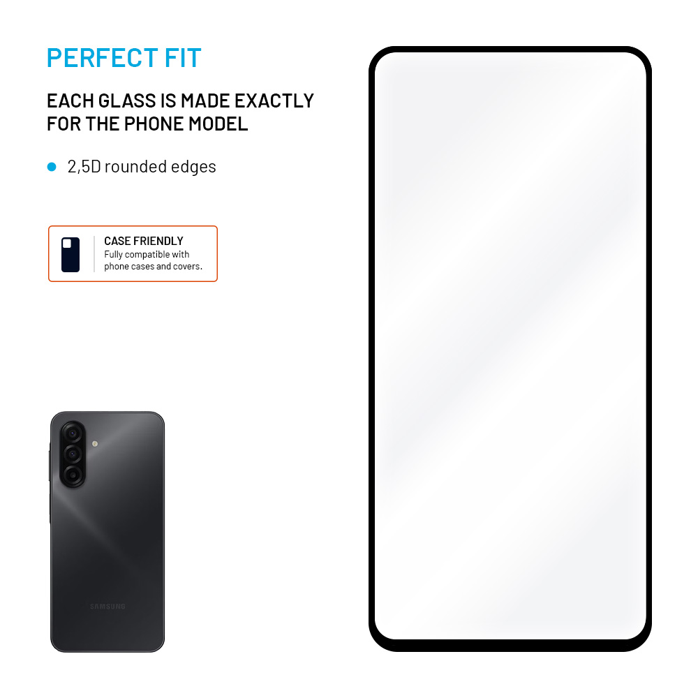 Tvrzené sklo FIXED Full-Cover s aplikátorem pro Samsung Galaxy A27 5G, 2ks, černé