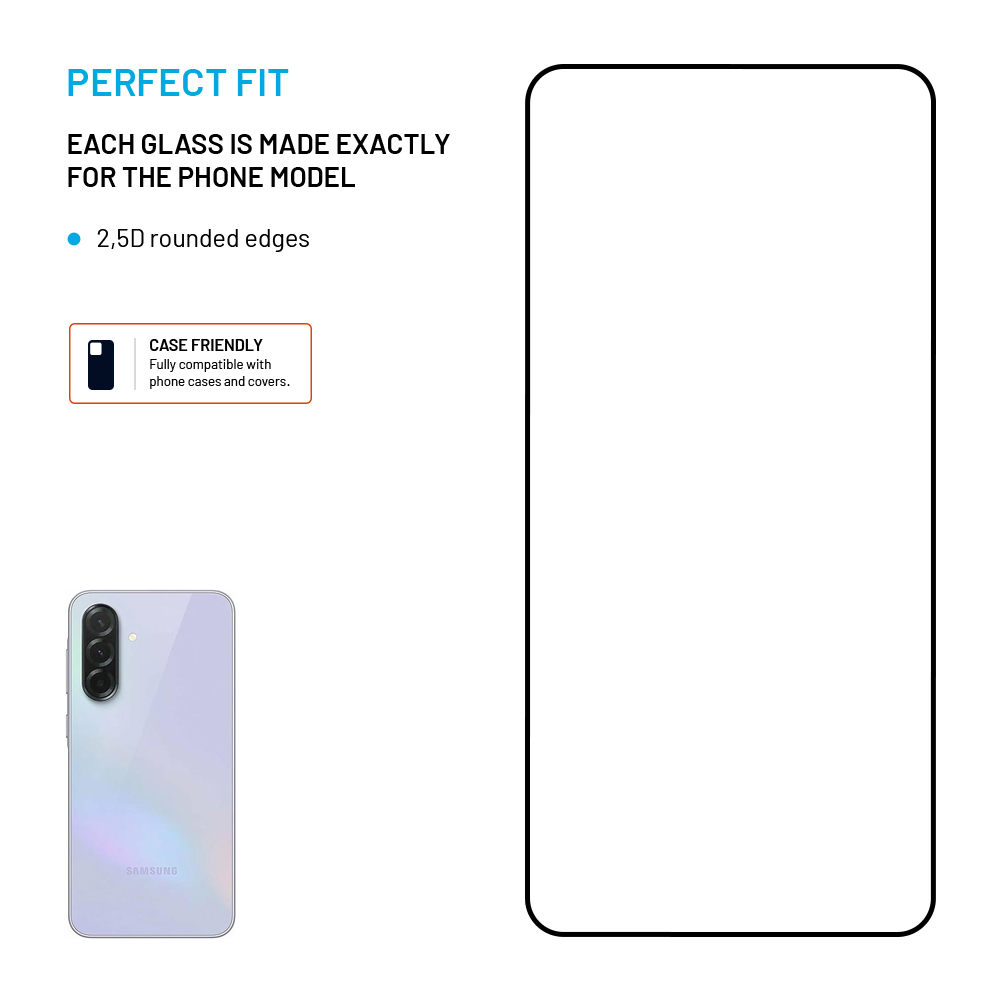 Tvrzené sklo FIXED Full-Cover s aplikátorem pro Samsung Galaxy A37 5G, 2ks, černé