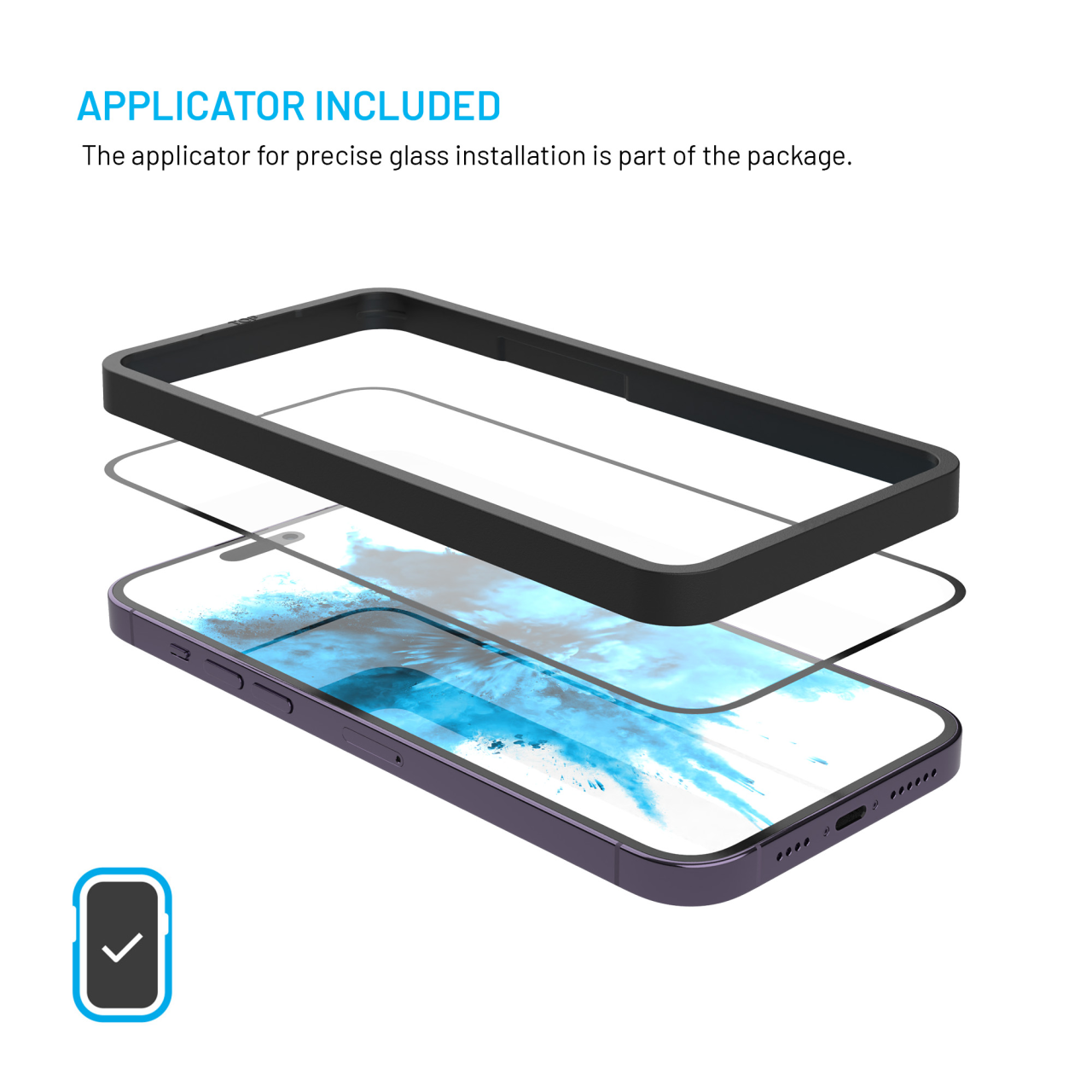Tvrzené sklo FIXED Full-Cover s aplikátorem pro Samsung Galaxy A37 5G, 2ks, černé