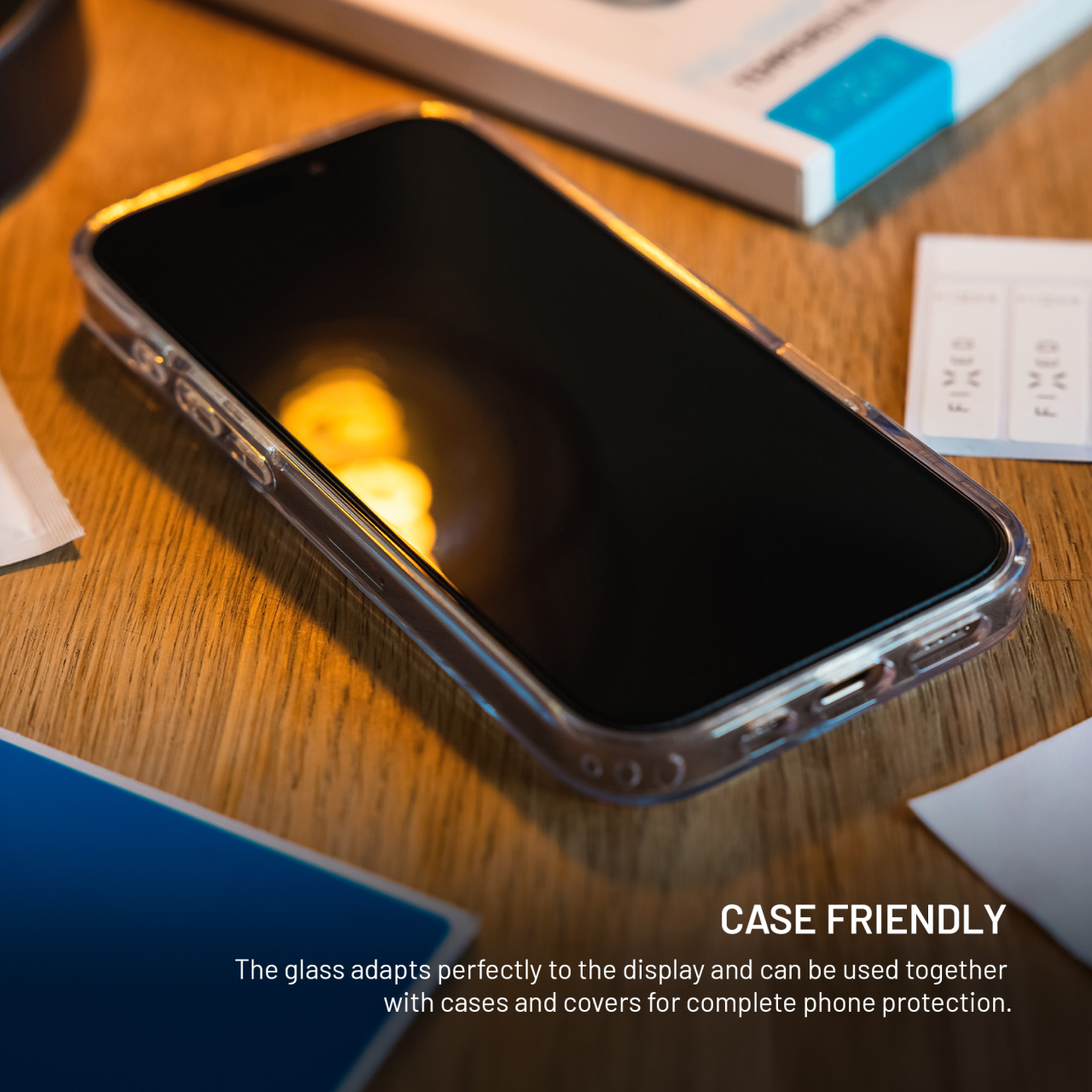 Tvrzené sklo FIXED Full-Cover s aplikátorem pro Samsung Galaxy A57 5G, 2ks, černé