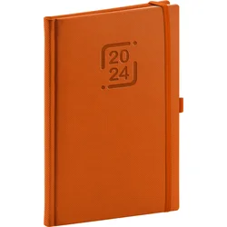 Týždenný diár Catanella 2024, oranžový, 15 × 21 cm