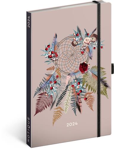 Týždenný diár Dreamcatcher 2024, 13 × 21 cm