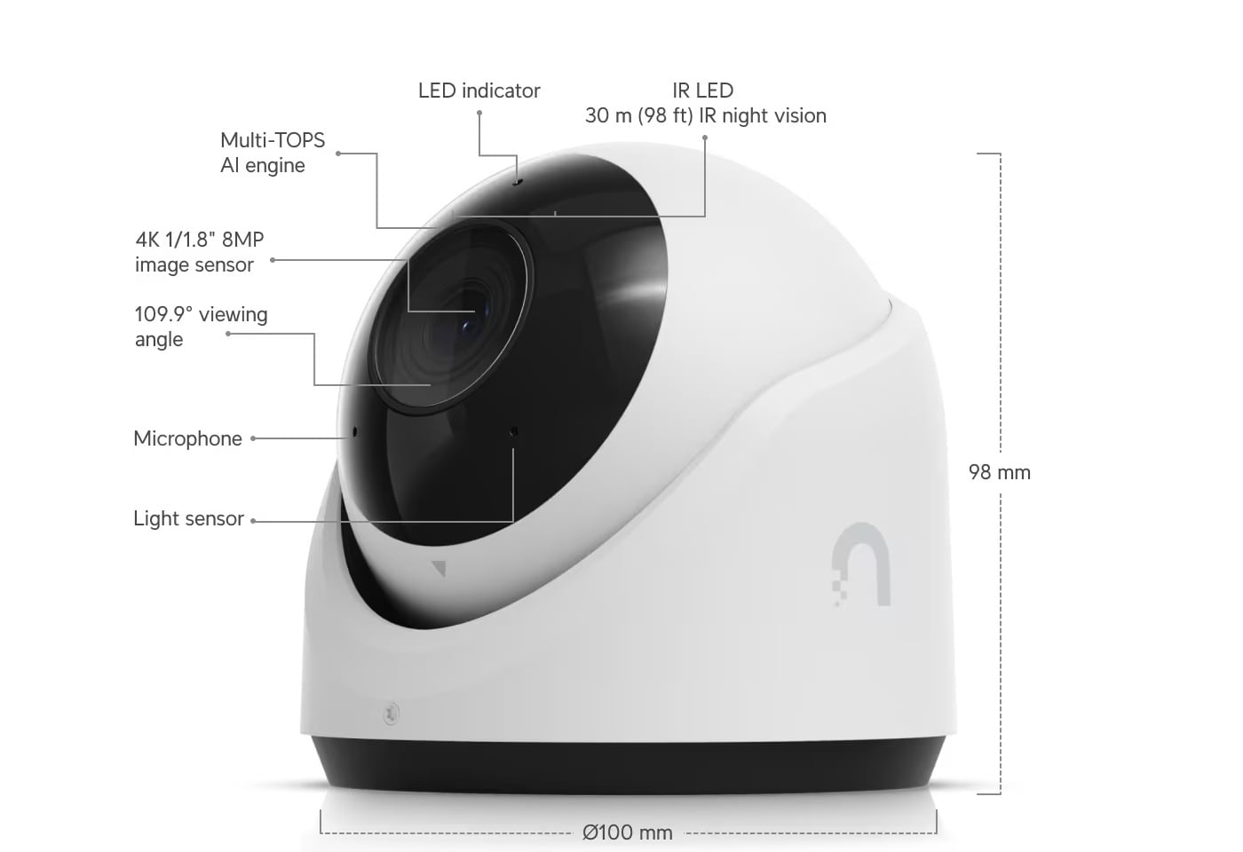 Ubiquiti UVC-G6-Turret-W – videokamera UniFi