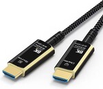 Ultra High Speed HDMI 2.1 optický fiber kábel 8K@60Hz, pozlátený 50 m