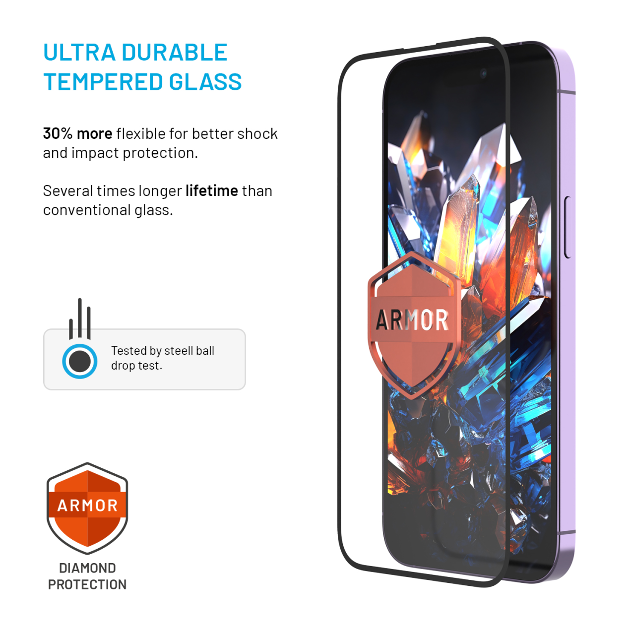 Ultra odolné tvrdené sklo FIXED Armor pre Samsung Galaxy S26, čierne