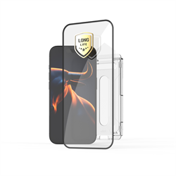 Ultra odolné tvrdené sklo FIXED Long-Life s aplikátorom proti prachu pre Apple iPhone 18 Pro Max/17 Pro Max, čierne