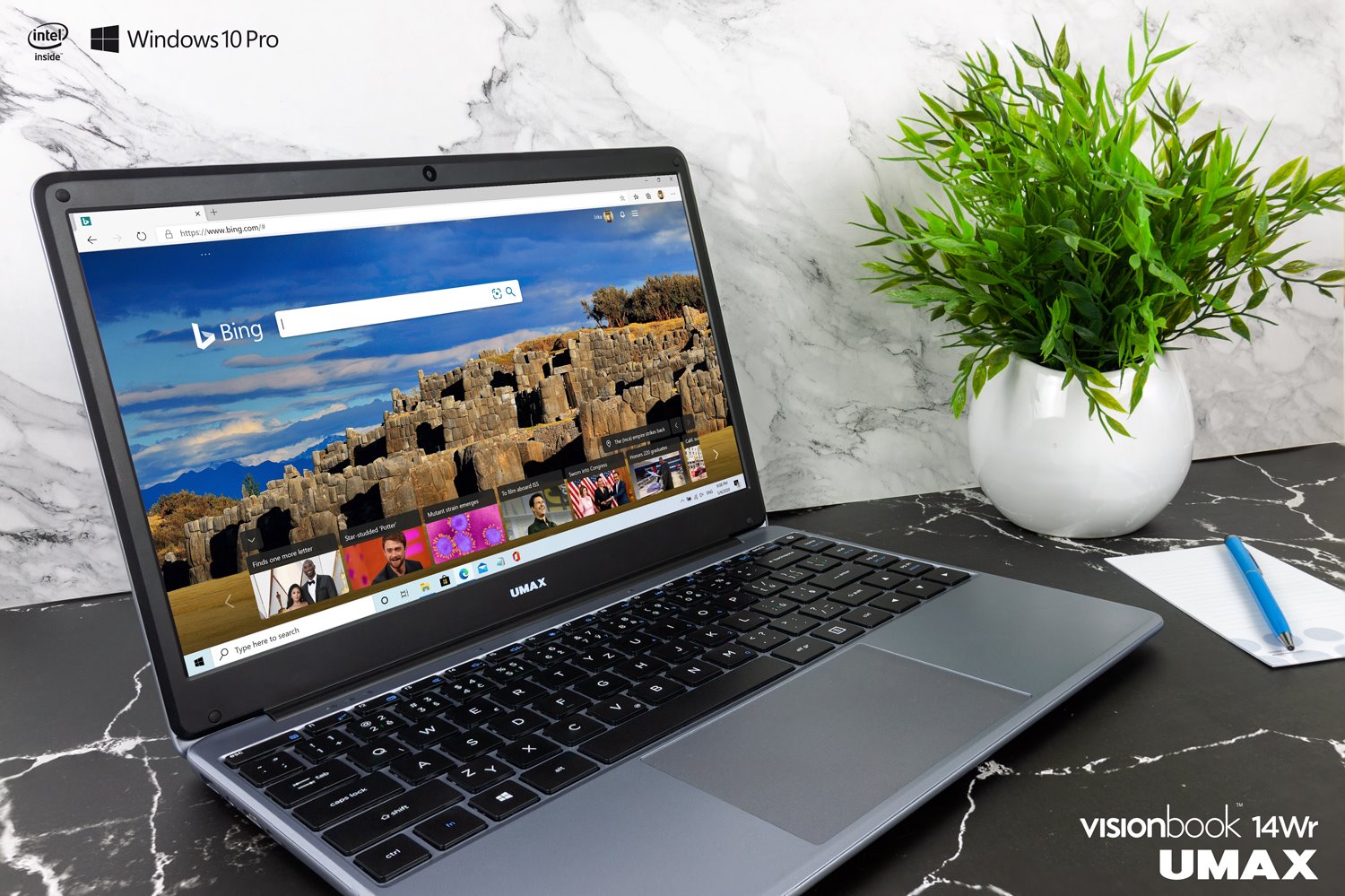 UMAX VisionBook 14Wr Sivá