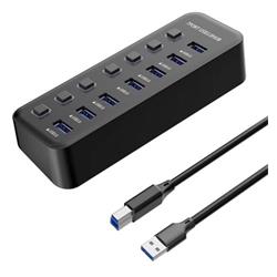 USB 3.2 Superspeed HUB 7-portový s vypínači portů