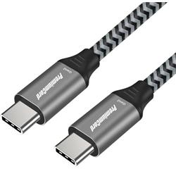 USB-C kabel ( USB 3.2 GEN 2, 3A, 60W, 20Gbit/s ) bavlněný oplet, 1,5m