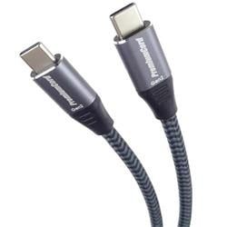 USB-C kabel ( USB 3.2 GEN 2x2, 5A, 100W, 20Gbit/s ) 3m, bavlněný oplet