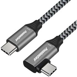 USB-C zahnutý kabel ( USB 3.2 GEN 2, 3A, 60W, 20Gbit/s ) 0,5m 