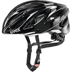 UVEX Boss Race black (55-60cm) 00046488 Extrémně lehké helma Uvex boss race byla přímo navržená pro silniční cyklisty a jezdce na horských kolech. - Helmy