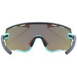 UVEX BRÝLE SPORTSTYLE 236 S SET AQUA BLACK MAT / MIRROR BLUE (CAT. 3) + CLEAR (CAT. 0)