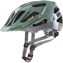 Uvex Quatro CC MIPS, machovo zelená/rino (52-57cm)