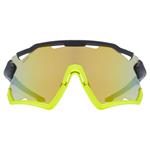 Uvex Sportstyle 228, black limet mat/mirror yellow