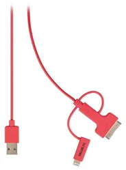 Valueline Synchronizační a nabíjecí kabel, zástrčka USB 2.0 A – zástrčka Micro B s přiloženým adaptérem Lightning a 30pinovým doko