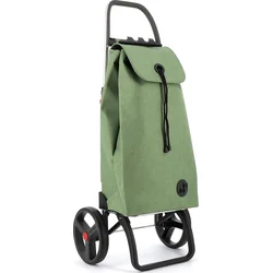 Veľká nákupná taška na kolieskach Rolser I-Max Tweed 2 Logic RSG, zelená